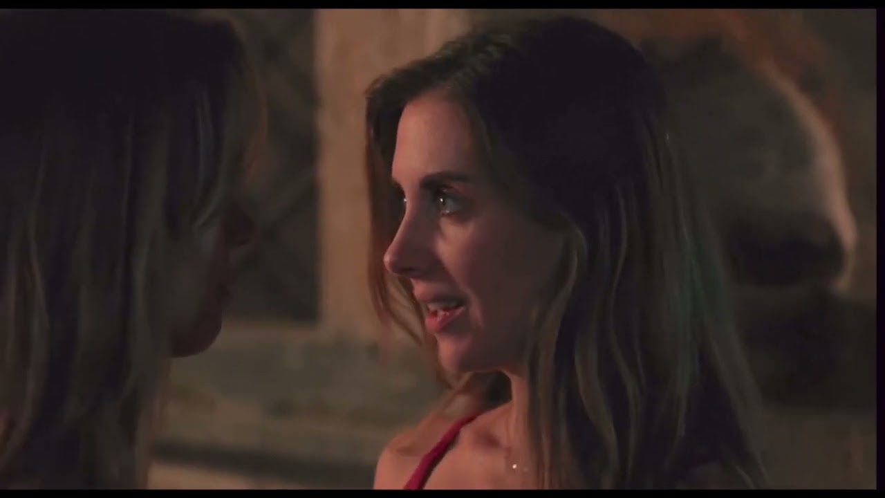 Alison Brie and Aubrey Plaza Hot Kissing Scene | Spin Me Round