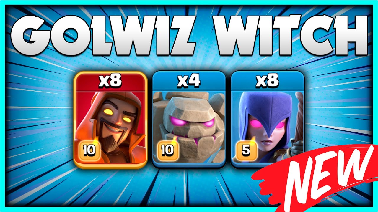 BEST TH13 ATTACK STRATEGY 2021! | SUPER WIZARDS WITH GOLEMS & WITCHES