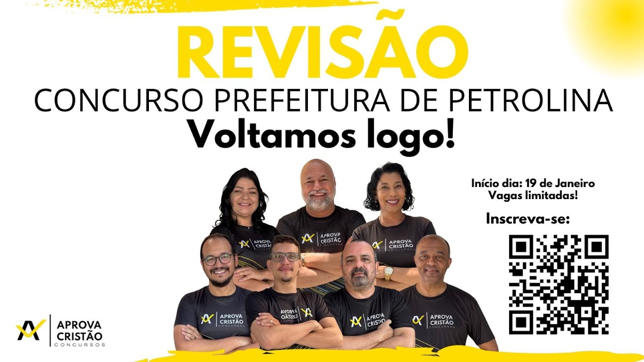 Ao Vivo - Preparatório Prefeitura de Petrolina (16 de Janeiro)