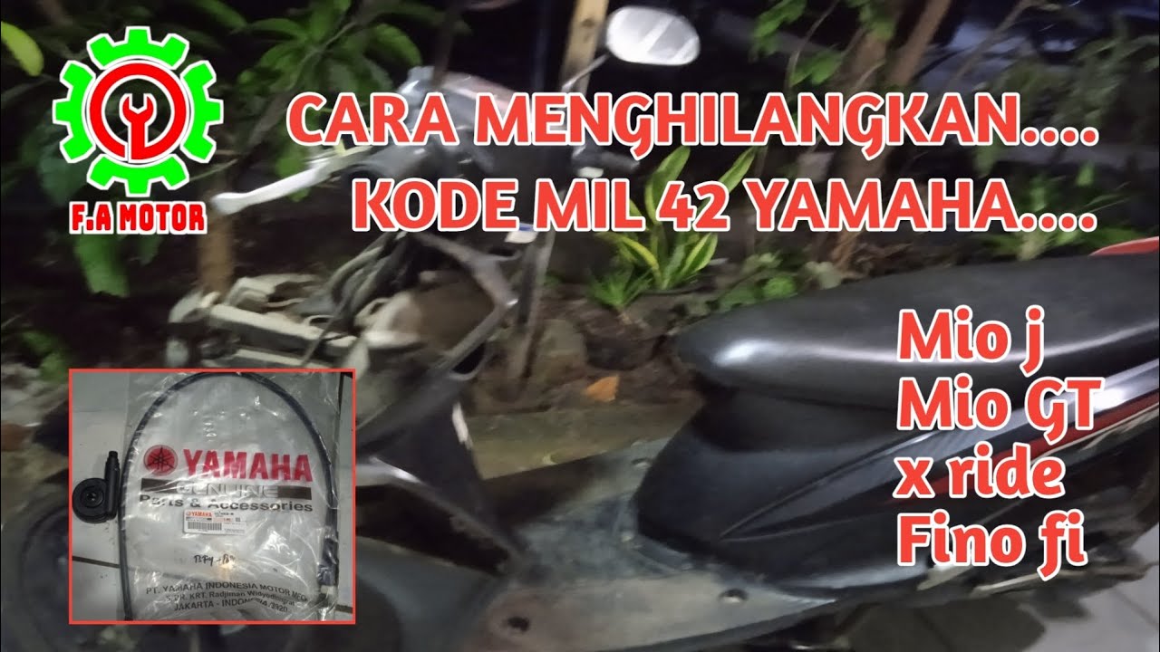 TUTORIAL CARA MENGHILANGKAN KODE MIL 42  || Mio j,Mio GT,Fino fi,x ride DENGAN MUDAH.....