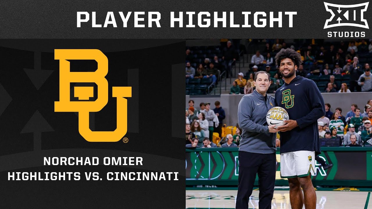 Norchad Omier Highlights vs. Cincinnati | 2024-25 Big 12 Men&rsquo;s Basketball