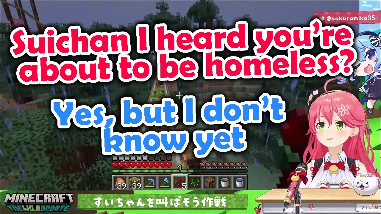 Miko is worrying for Suisei that she's about to be homeless due to various reasons