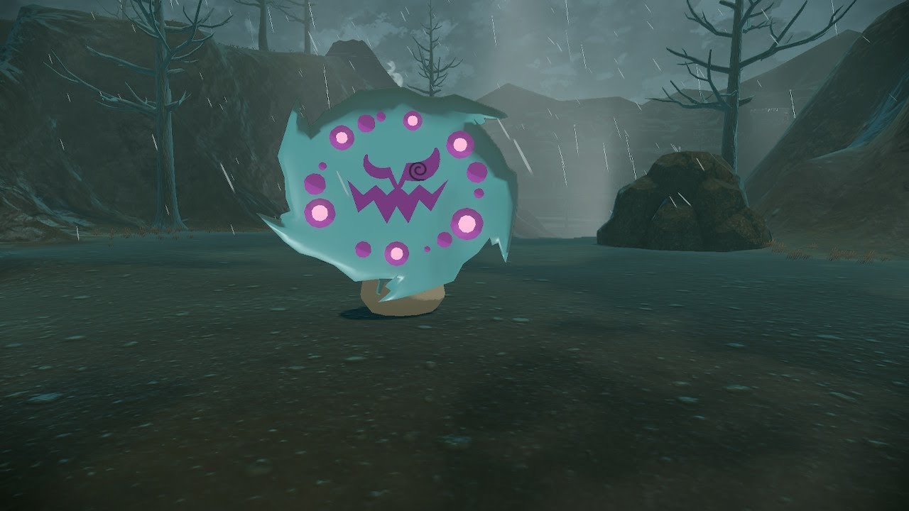 Shiny Alpha Spiritomb in Legends Arceus from a massive mass outbreak after 18 permutations
