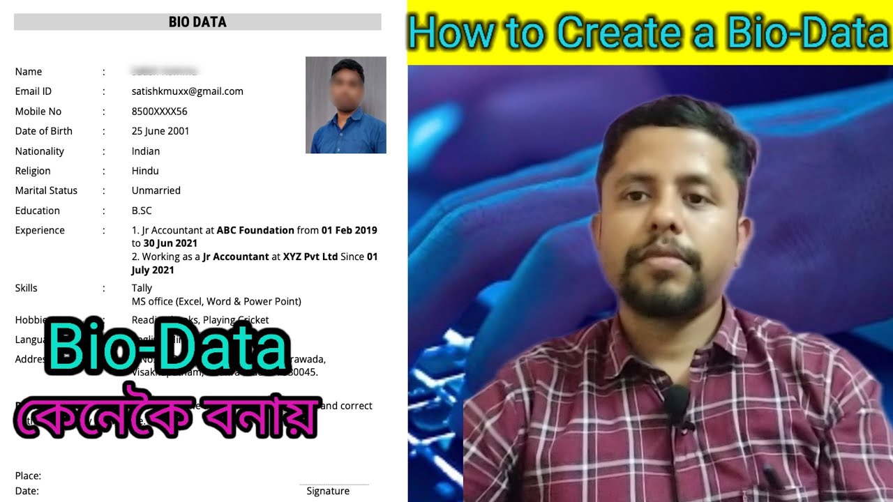Bio-Data কেনেকৈ বনায়।। How to Create a Bio-Data in Assamese।।Full Video।। Computer Knowledge & Vlog