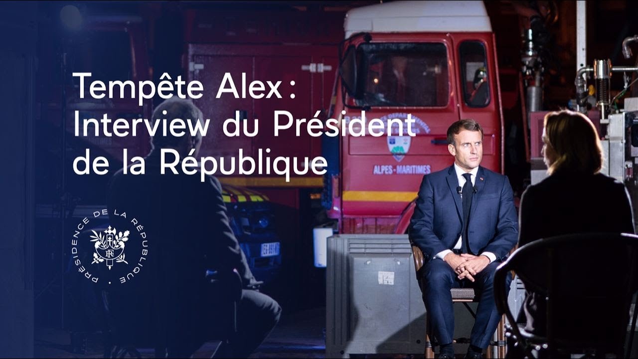 Interview du Président Emmanuel Macron au journal télévisé depuis depuis Saint-Martin-Vésubie