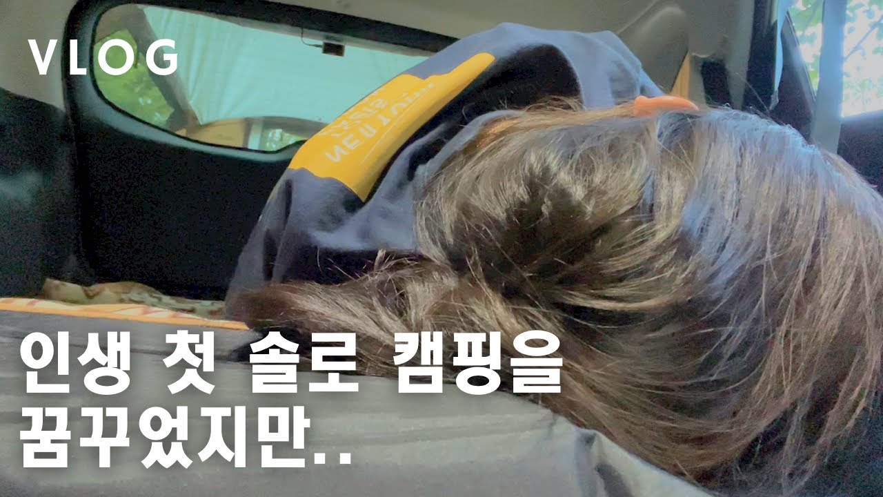 vlog 찐 캠린이의 현실 1박 2일 차박 캠핑(feat.상처)|여자 혼자 차박 텐트 치기|니로차박|근교캠핑장|산들래캠핑장| 캠프밸리 카쉘터|캠핑요리|미라클모닝|직장인브이로그|