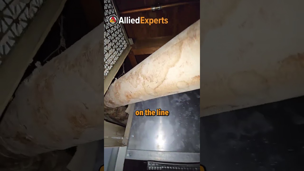 Asbestos wrapped water heater pipe - removal for health and safety reasons!⚠️ #energy #home #hvac