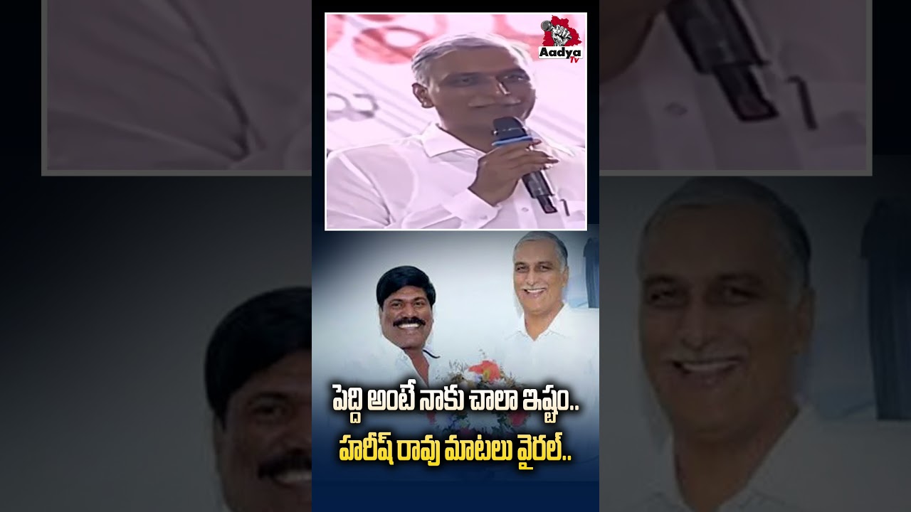 పెద్ది కోసం ఏమైనా చేస్తా.. | Harish Rao viral Comments On Peddi Sudarshan Reddy | Viral Video |Aadya