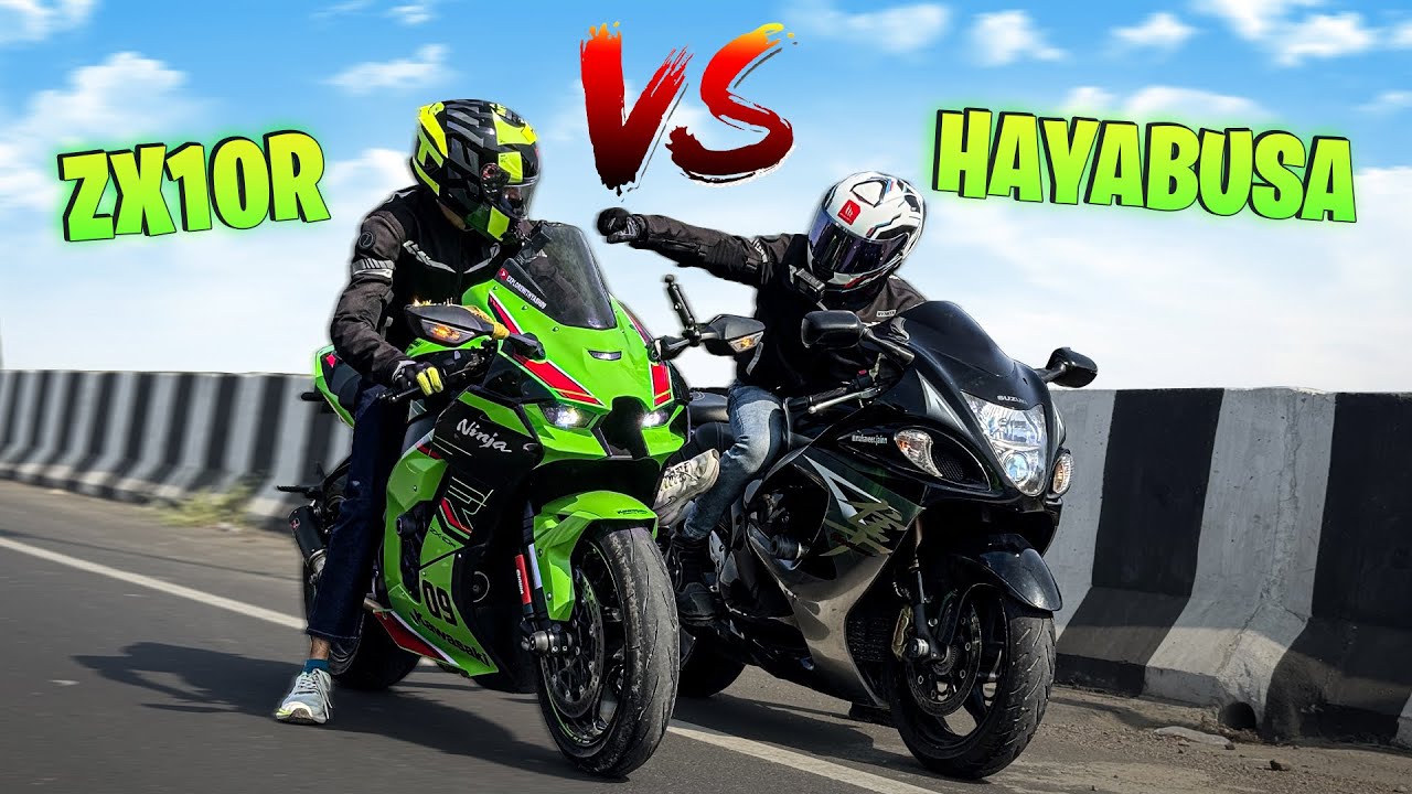 Kawasaki ZX10R vs Suzuki Hayabusa Drag race 🔥 | Highway Battle 🥵 |