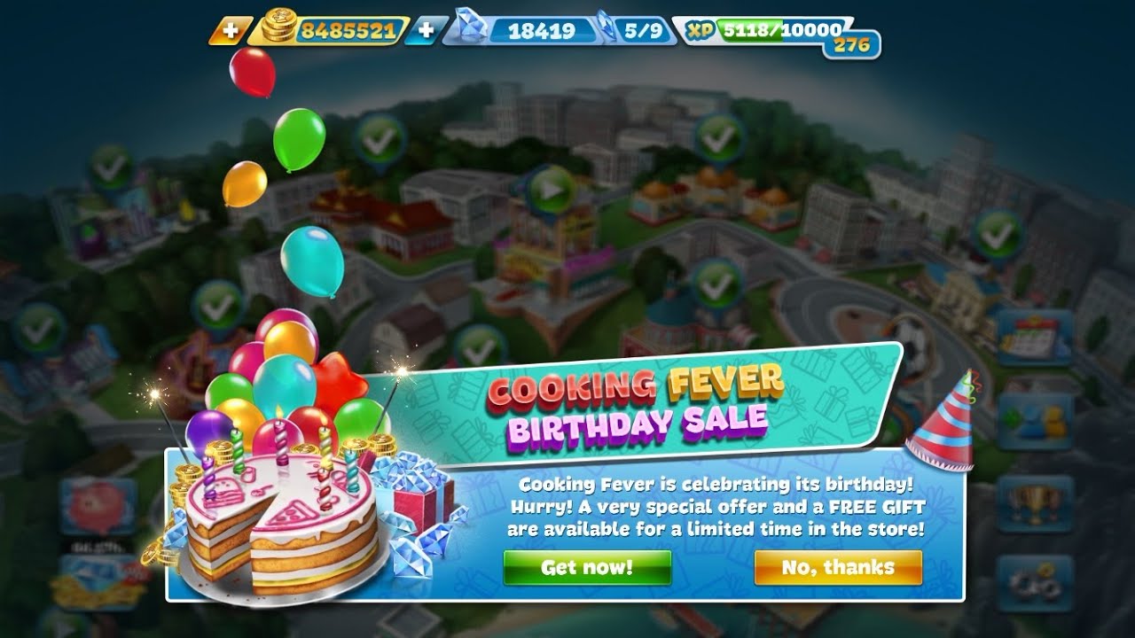 Cooking Fever 9th Birthday!!!