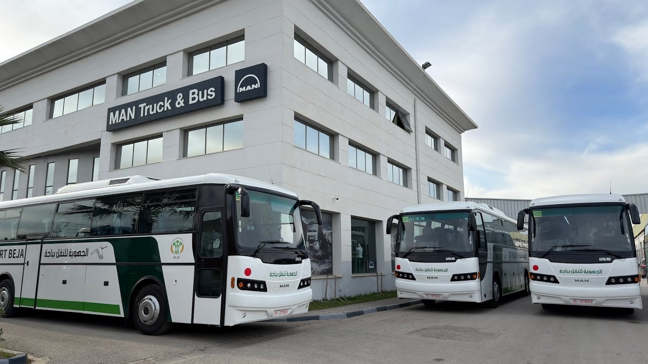 Alpha Bus renforce le transport régional à Béja avec 5 autocars Confort MAN