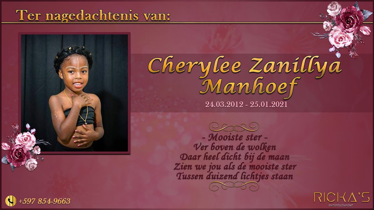 Begrafenis Cherylee Zanillya Manhoef †