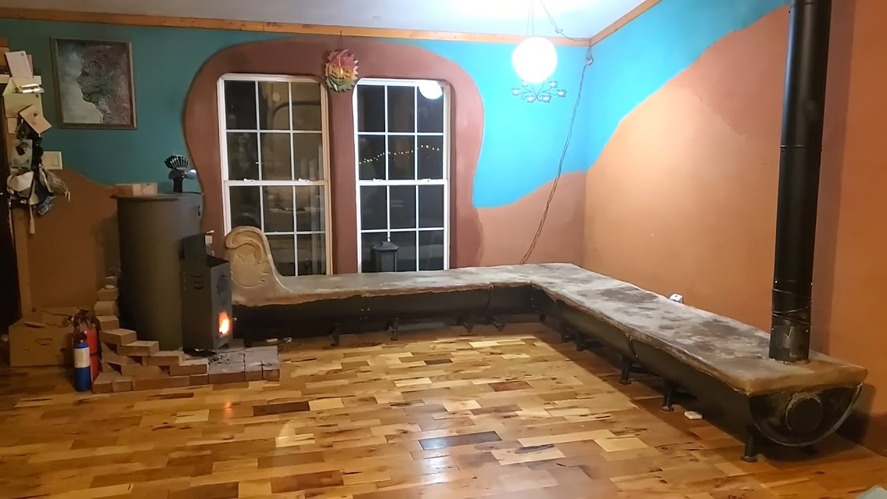 Массовый обогреватель Uncle Mud Rocket для крошечного дома или трейлера