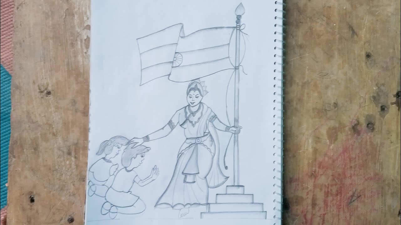 इंडिपेंडेंस ड्राइंग बनाना सीखे/independence drawing easy/independence Day post/independence drawing 