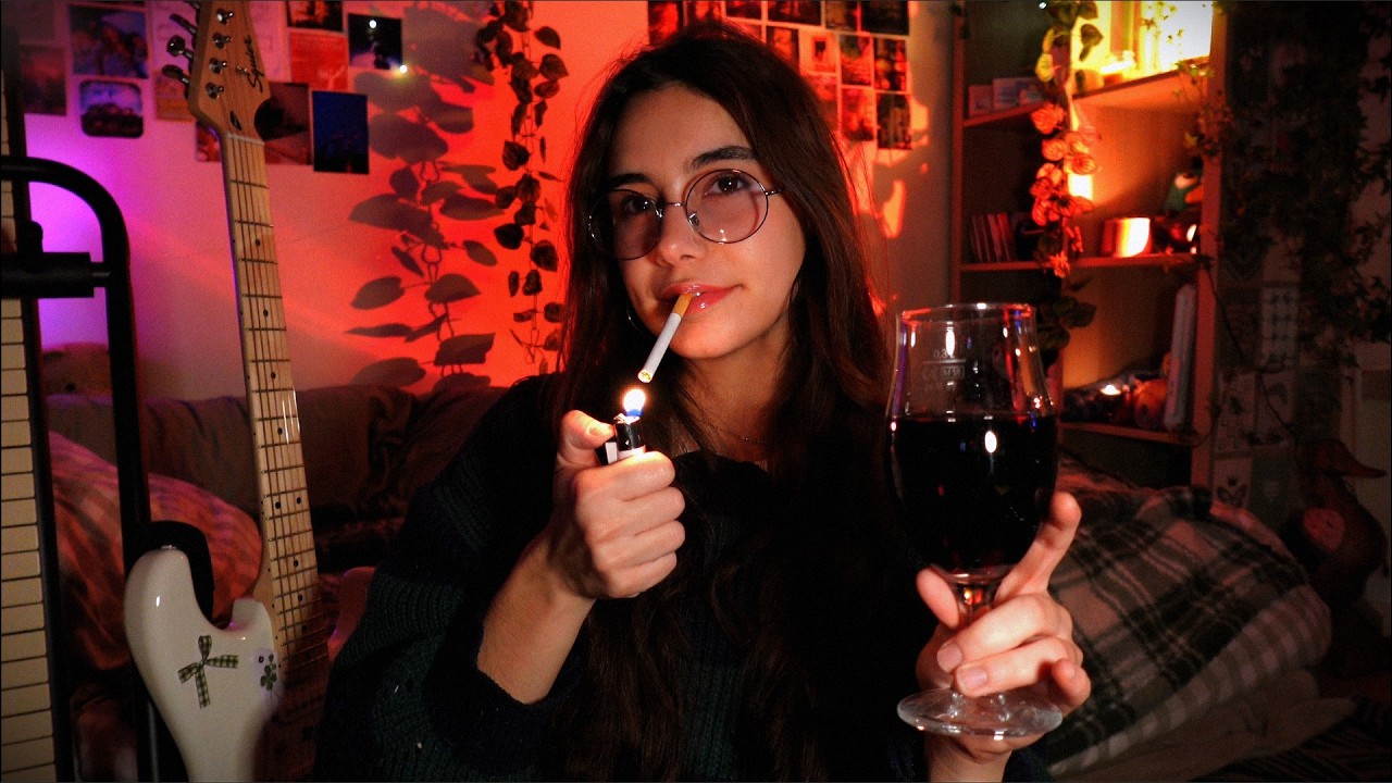 a cigarette and a drink to end a difficult year...
