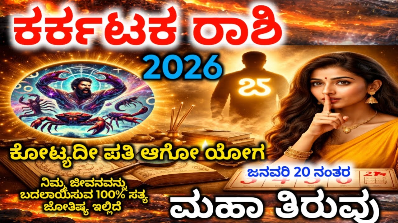 ಕರ್ಕಾಟಕ ರಾಶಿ 2026 | ನಿಮ್ಮ ಕಷ್ಟಗಳ ಅಂತ್ಯ ಈಗ ಆರಂಭ |  ದೈವಿಕ ಸಂದೇಶ | Karka Rashi Kannada 2026