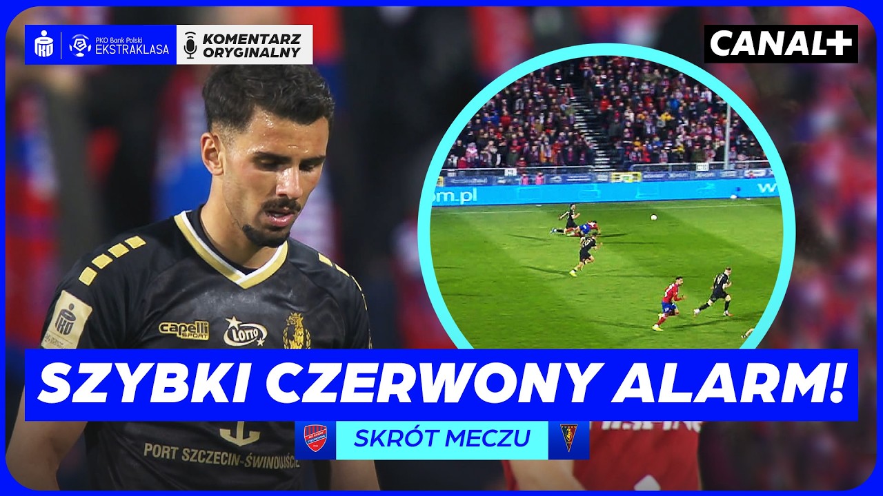 NAPÓR RAKOWA OD SAMEGO STARTU! CZERWONA KARTKA PRZED 30. MINUTĄ! RAKÓW – POGOŃ, SKRÓT MECZU