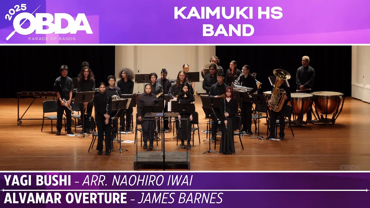 ① Yagi Bushi ② Alvamar Overture | Kaimuki HS Band | 2025 OBDA Parade of Bands