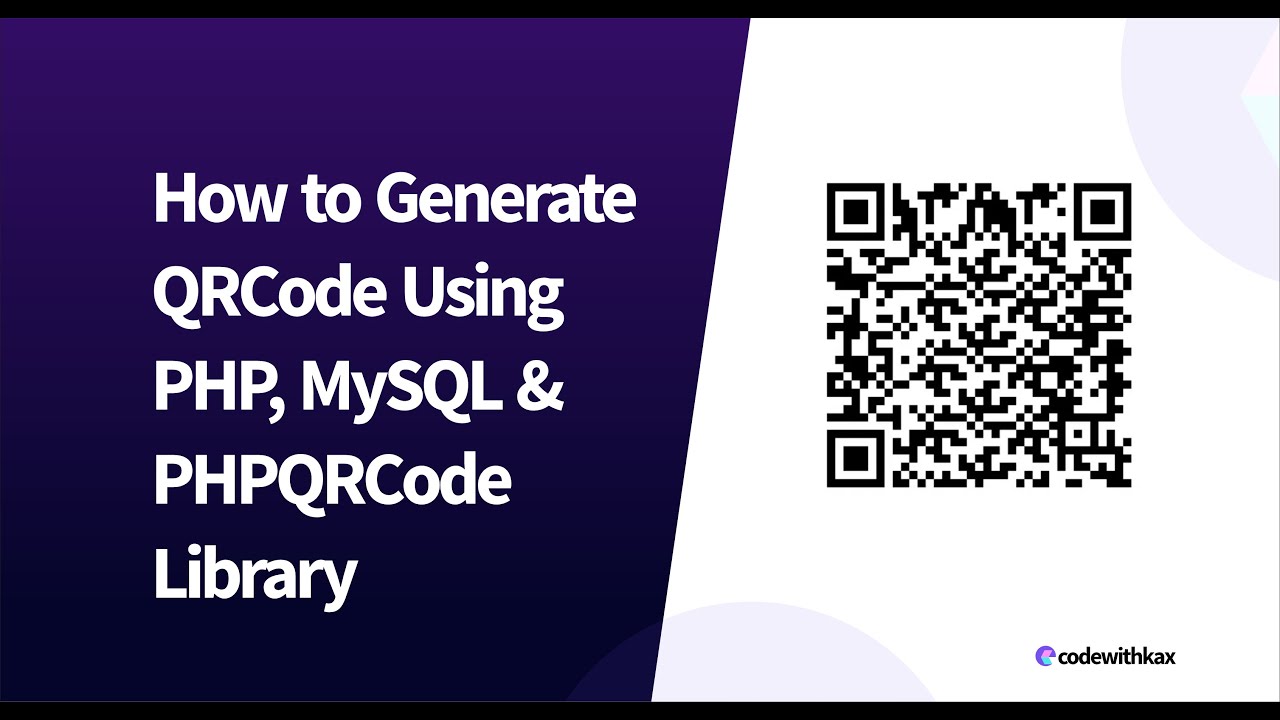 How to Generate QR code using Php, MySQL and PHPQRCode Library
