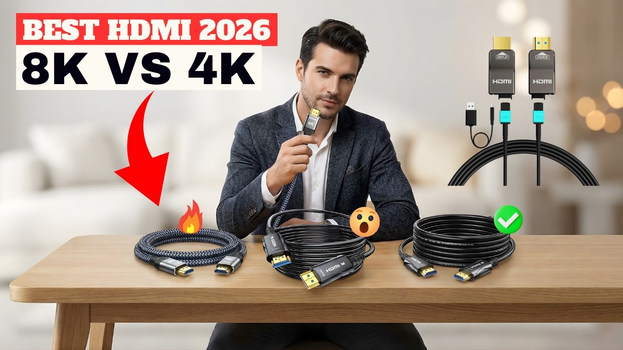 Best 8K HDMI Cables for 2026! (Fiber Optic vs. Copper)