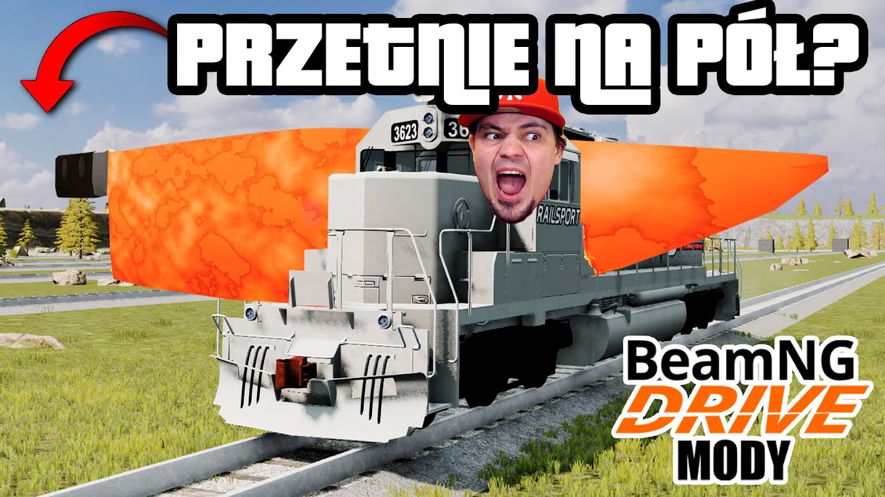 Pociąg vs MIECZ?! CZY PRZETNIE NA PÓŁ? 🚗 Beam.NG Mody