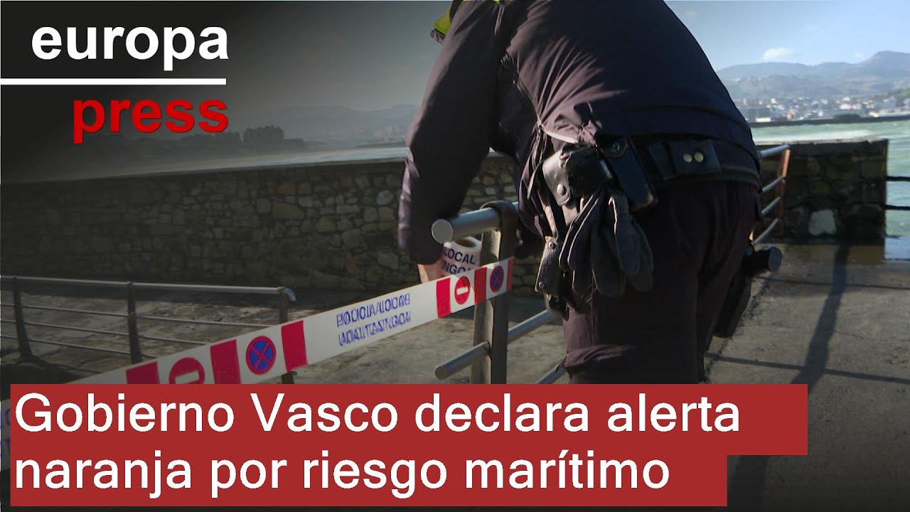 El Gobierno Vasco activa este jueves la alerta naranja por riesgo mar&iacute;timo-costero