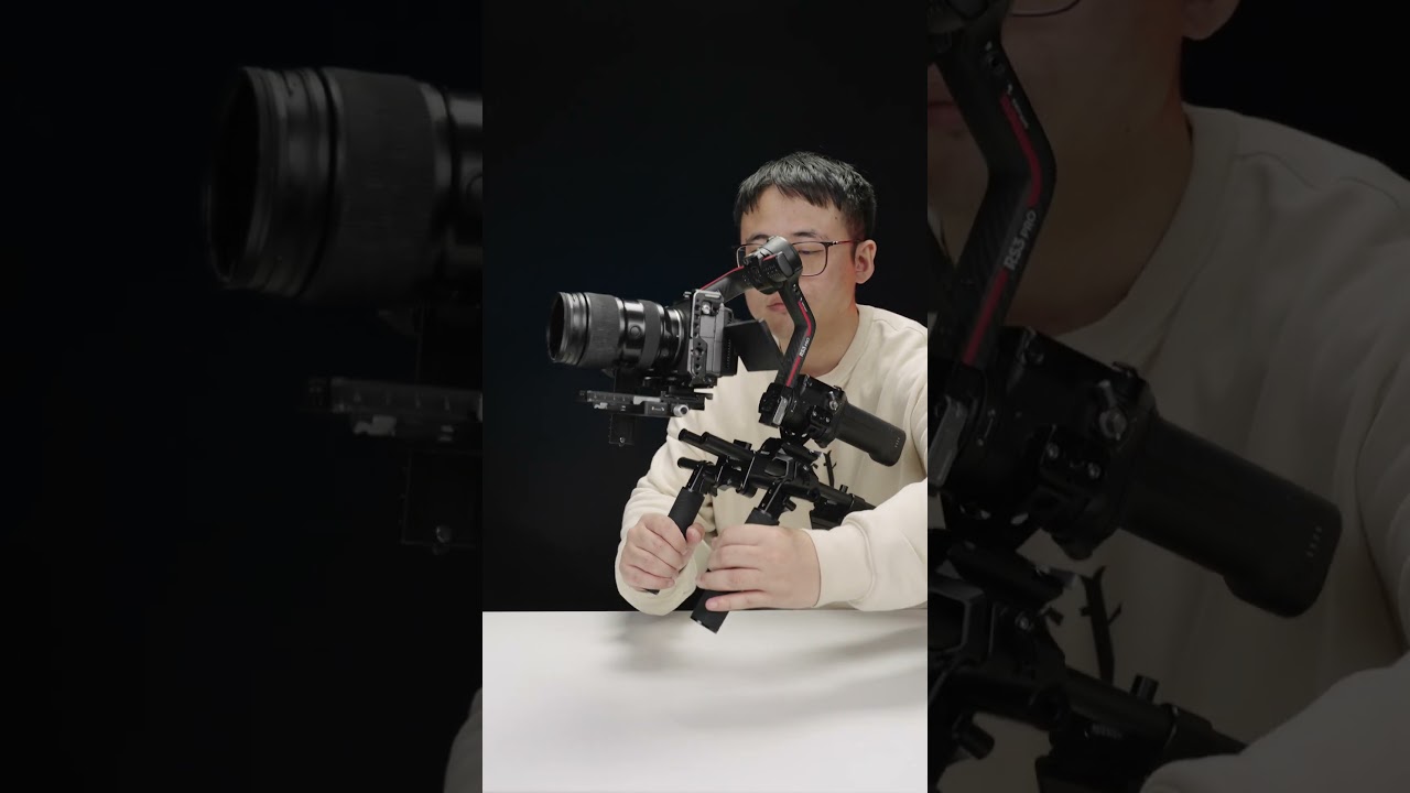 A shoulder-mounted rig with a stabilizer makes your shot even smoother!