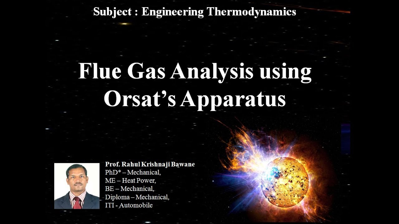 Flue Gas Analysis using Orsat's Apparatus