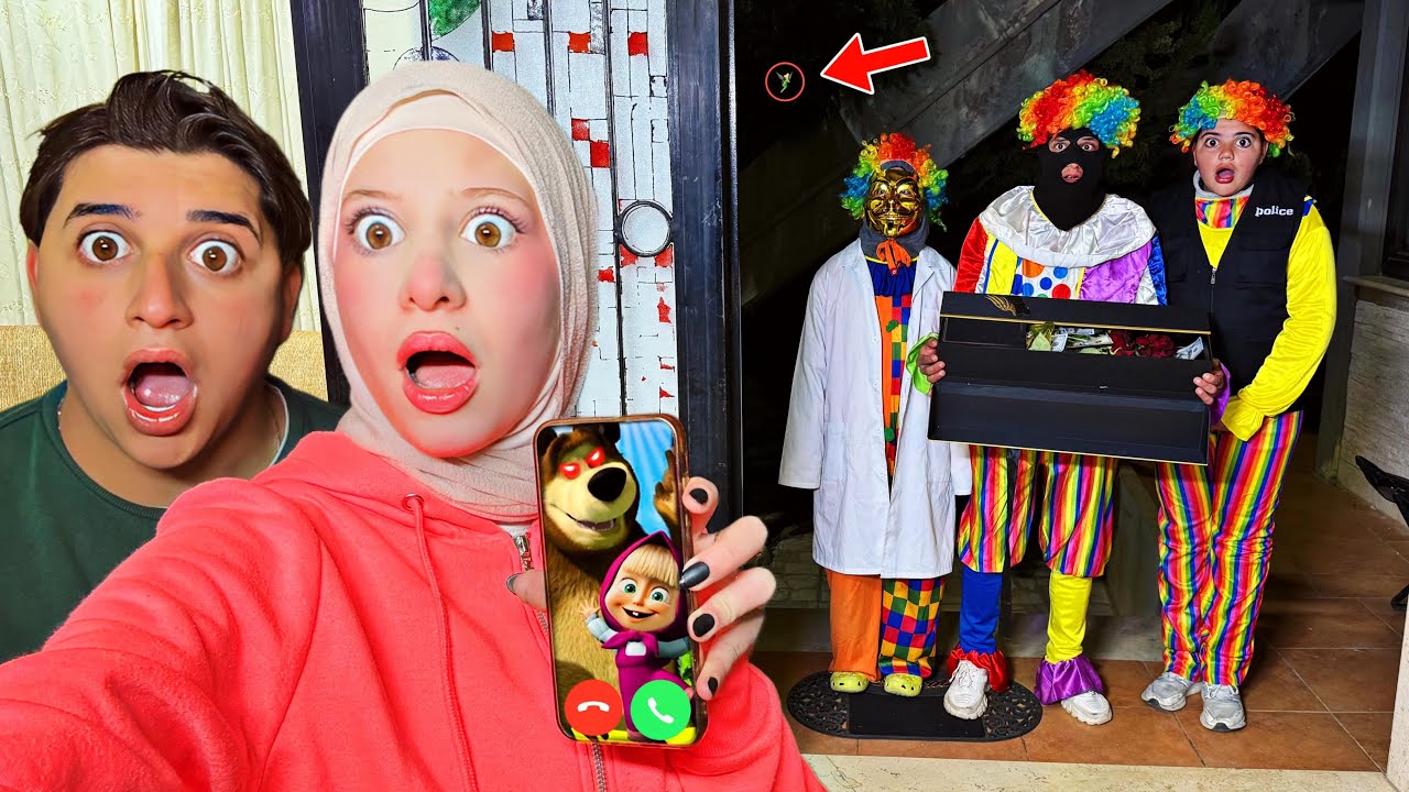 ميدو نخطف من مهرجين مجهولين وماشا والدب حاول مساعدتنا ولكن…!!مخيف🤡