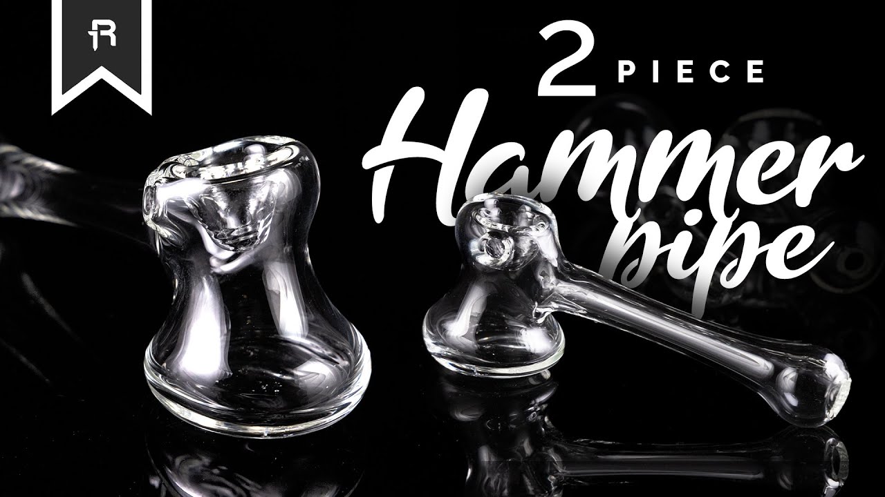 How to Blow Glass || 2-Piece Hammer Pipe || Try Full Pipemaking 1 Course FREE