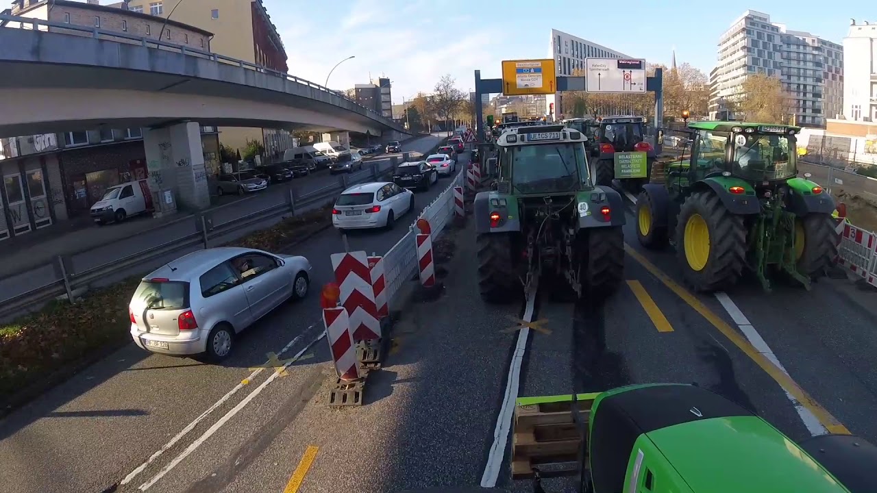 Trecker-Demo Hamburg // 14.11.19 // Land schafft Verbindung // DeutzDonner