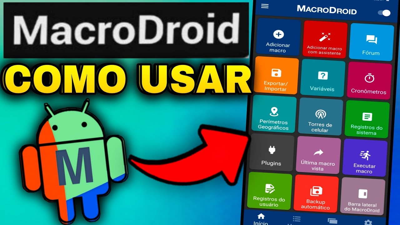 Tutorial Macrodroid como usar (macrodroid macros automação)