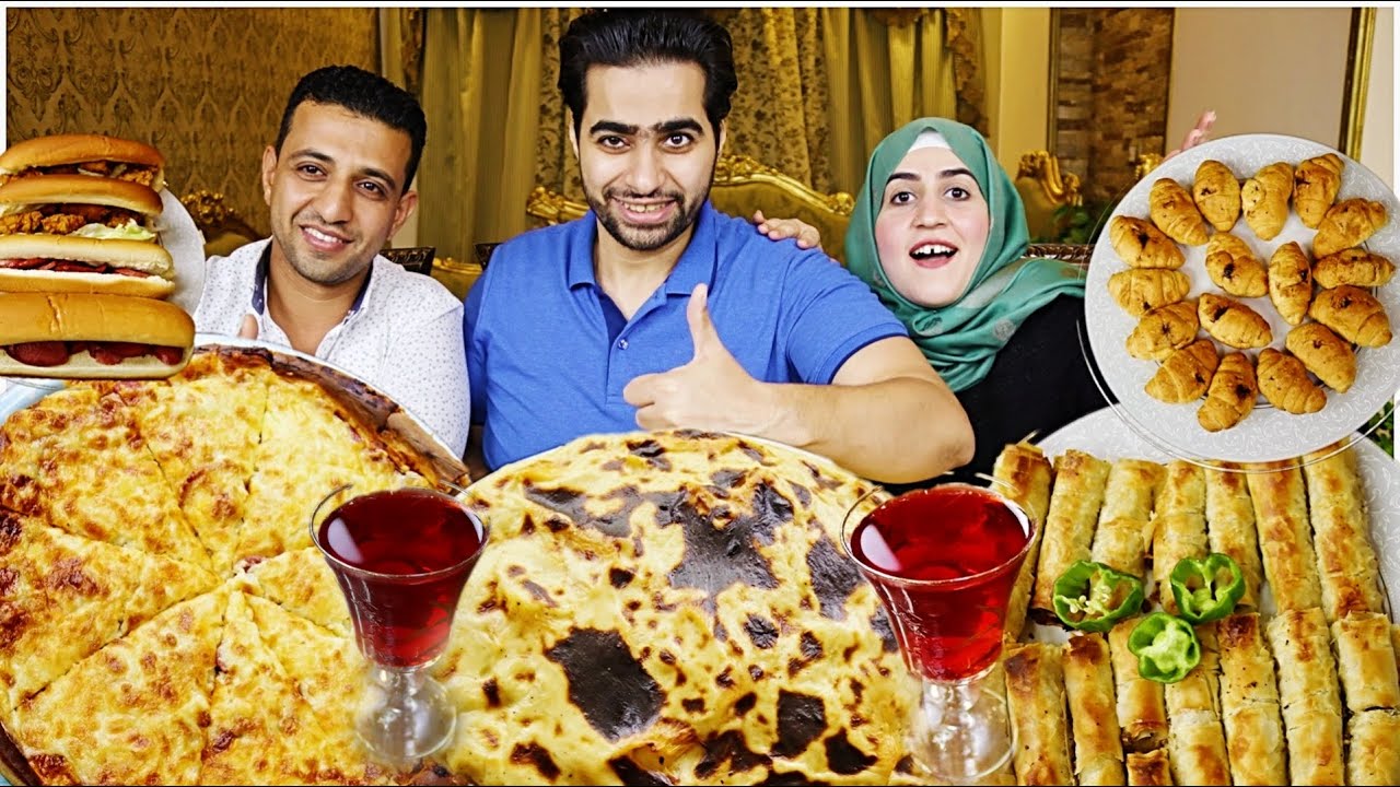 تحدي اللى تقدر تاكله ادفعلك تمنه 💵💸 تحدي اكل البيتزا والجلاش باللحمه المفرومه والبرجر والسوسيس