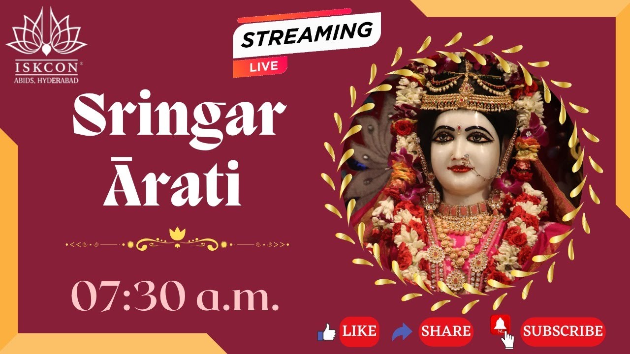 Shringar Aarti Darshan | Guru Puja | Sri Sri Radha Madanmohan Mandir | 23-01-2025 | ISKCON Hyderabad