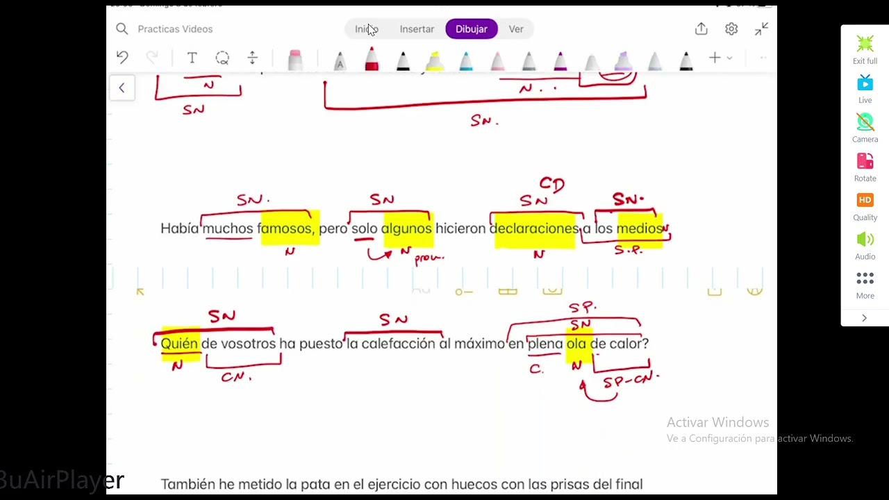 Actividades resueltas sintagmas