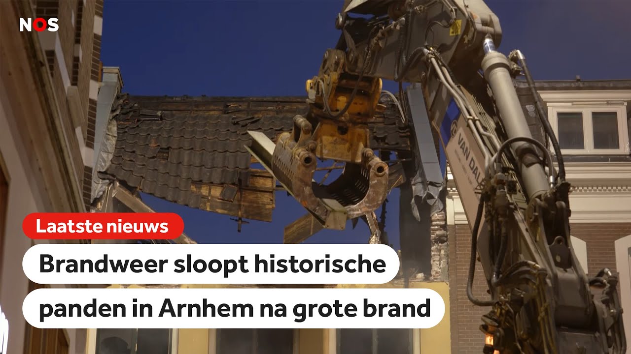 Om bij de laatste brandhaarden in Arnhem te komen, worden historische panden gesloopt