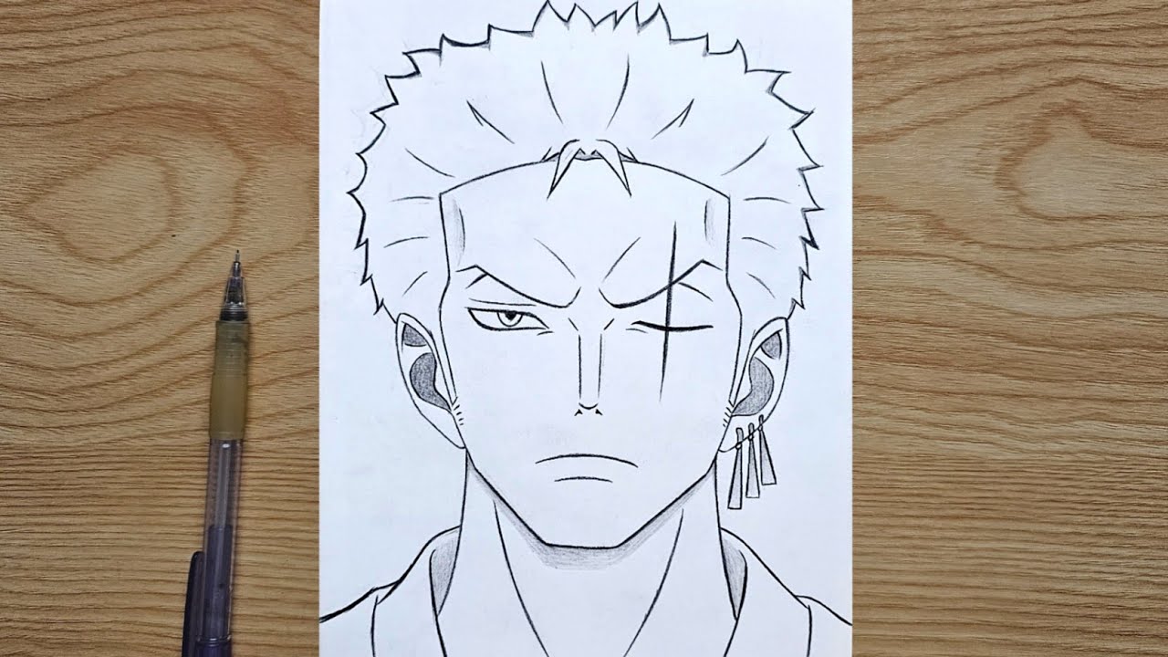 Как нарисовать Зоро | Ророноа Зоро из One Piece шаг за шагом | Простой урок рисования в стиле аниме