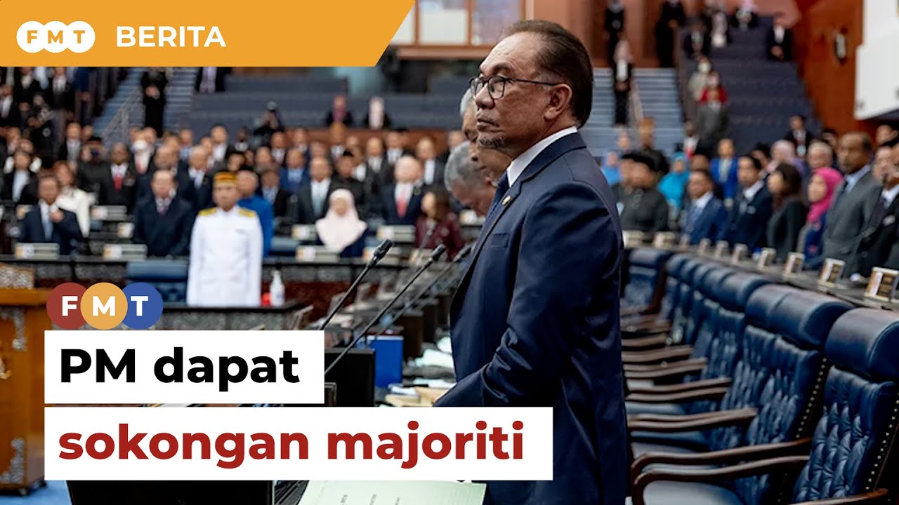 Anwar lepasi usul undi percaya, peroleh sokongan majoriti jadi PM