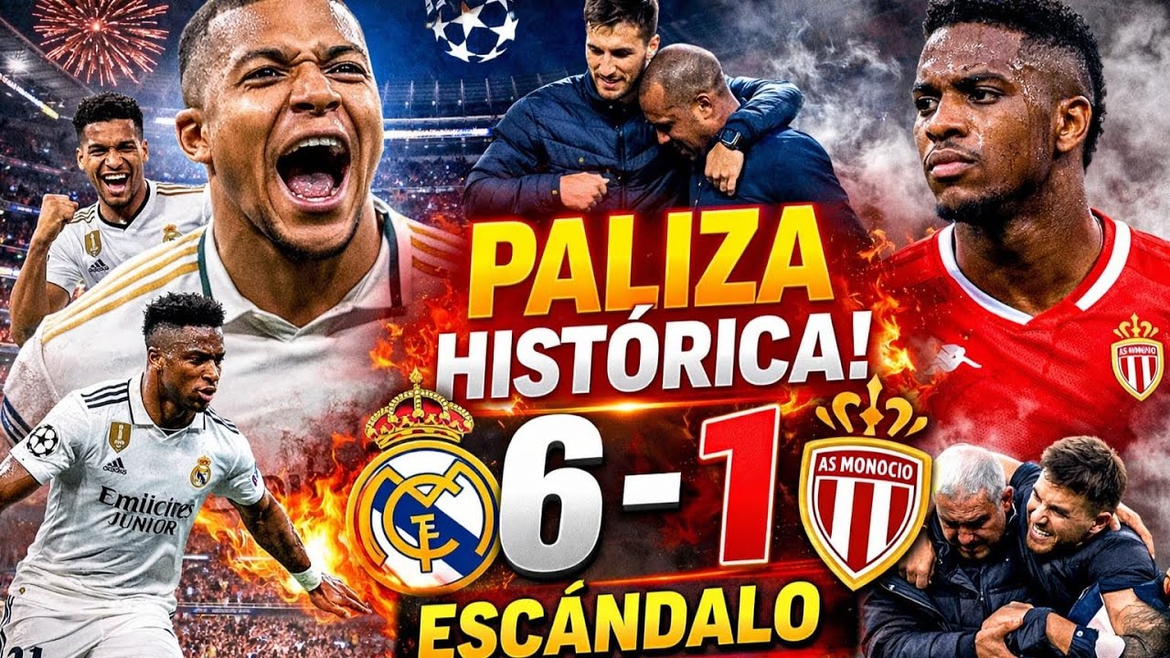MBAPPE IMPARABLE: DOBLETE Y DESPERTO ll 6-1 SIN PIEDAD: El Bernabéu HUMILLA al Mónaco en Champions