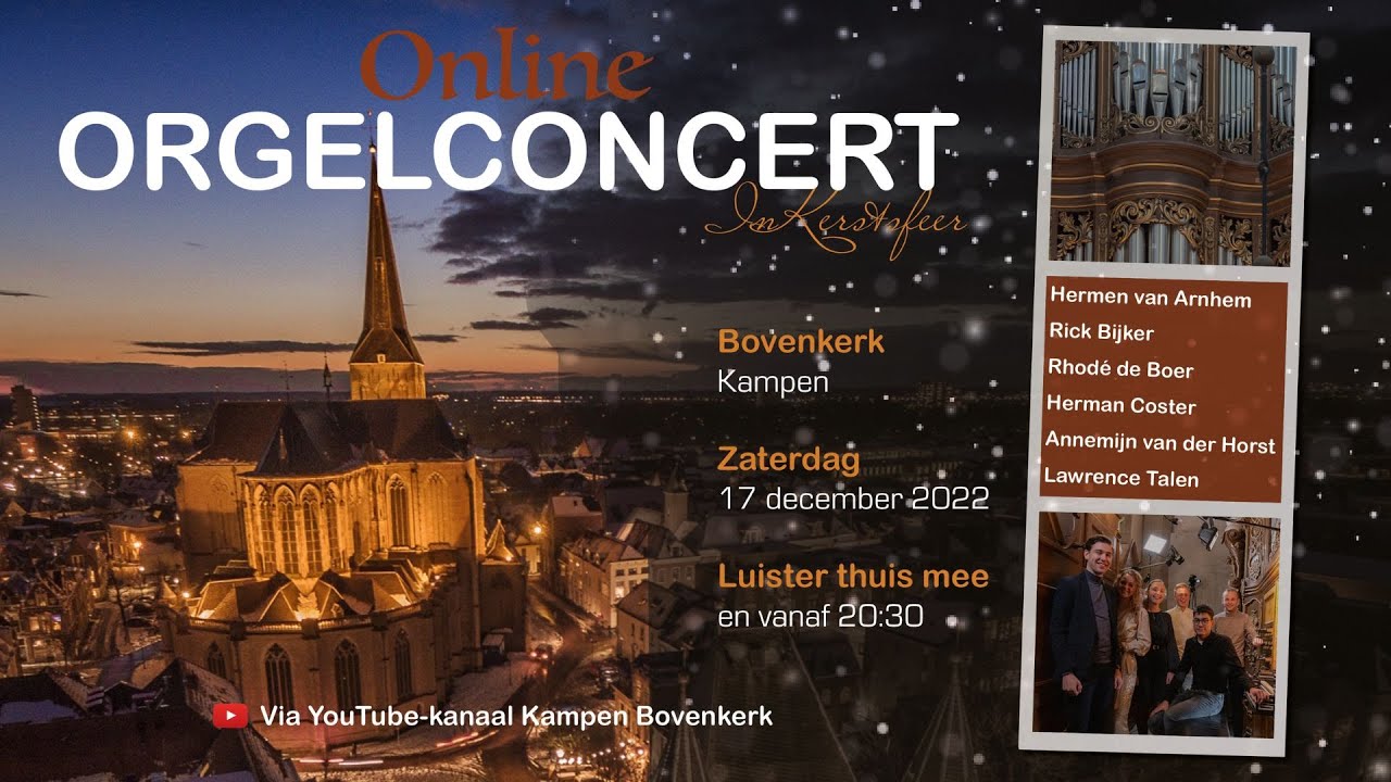 Kerstconcert 2022 | 6 Jonge Organisten | Bovenkerk Kampen