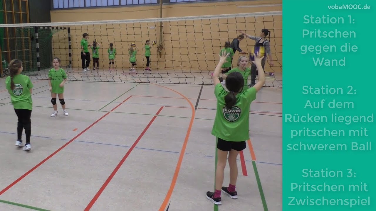 Stationentraining Pritschen - proWIN Volleys TV Holz