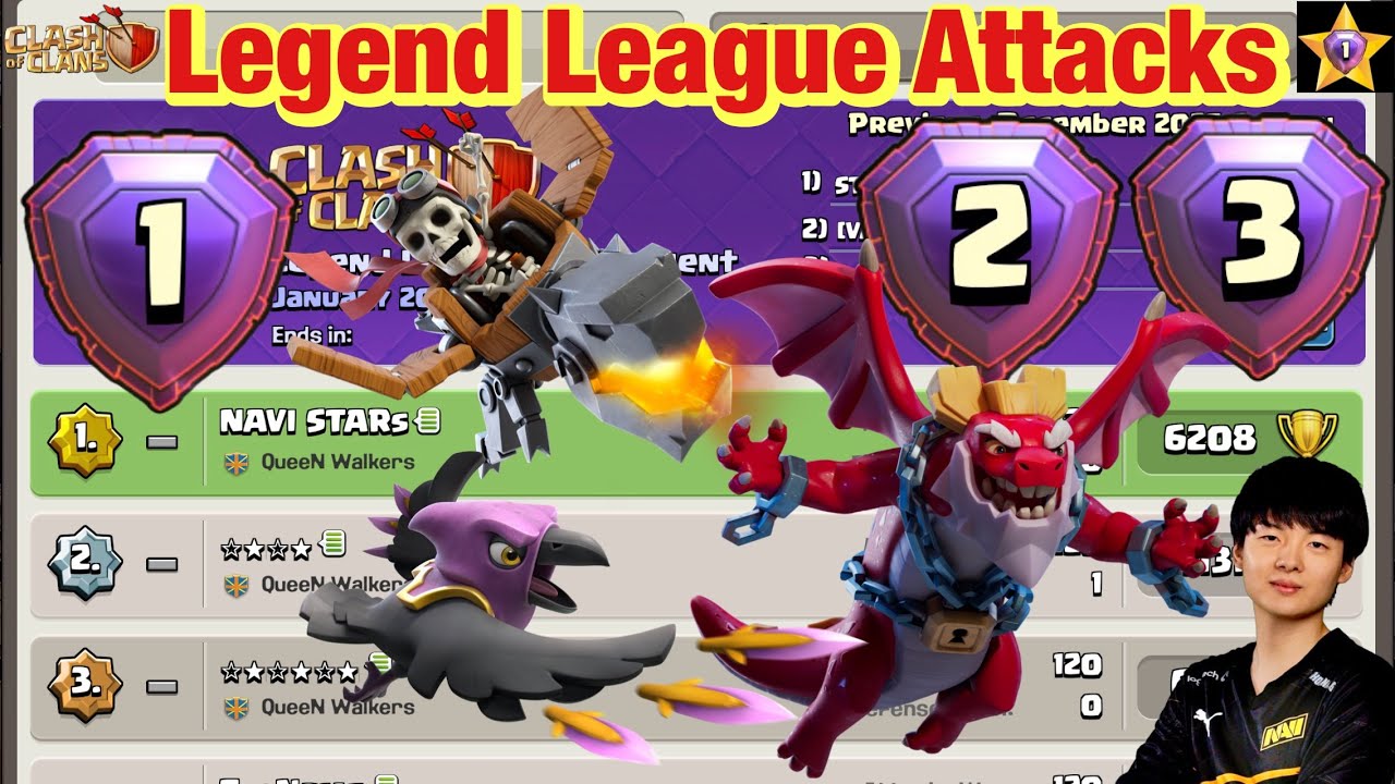 Legend League Attacks March Season Day11 DRAGON RIDER TOTEM With Army Link
