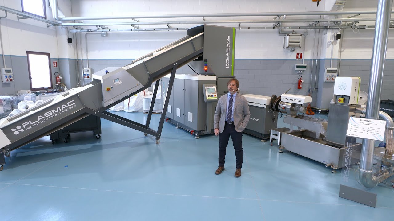 shredder extruder system sistema estrusione triturazione  Omega M - riciclaggio rifiuti industriali