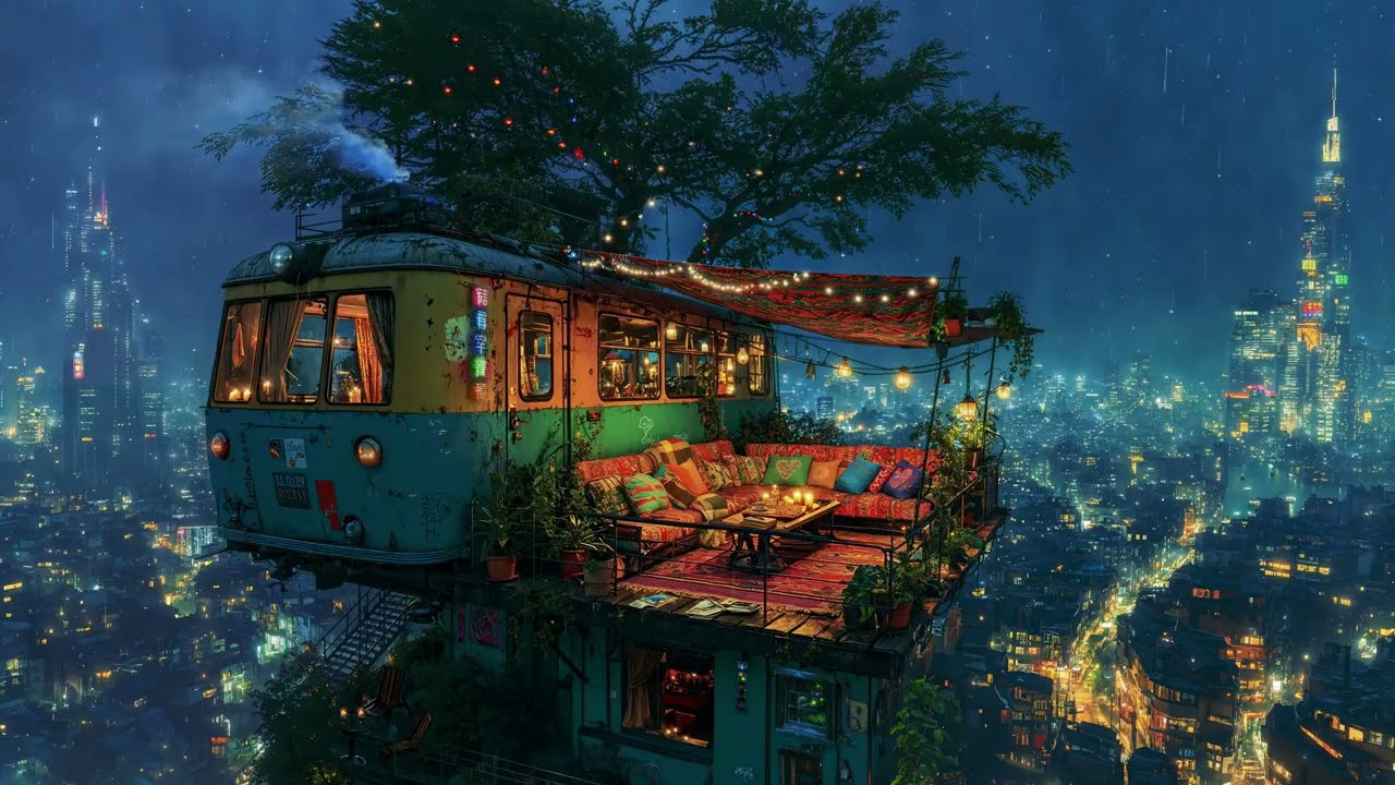 Lofi Korea - The loper ☕ on the desk enduring the night 4 Hours - Lofi music