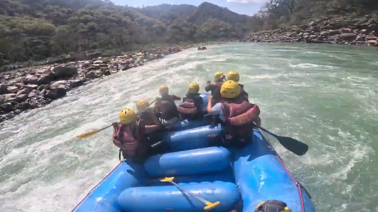 Rishikesh River Rafting thrill wave 🌊 