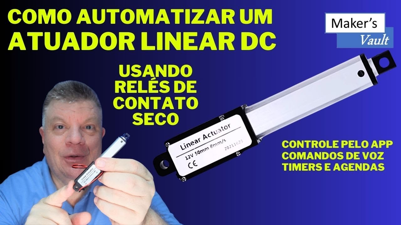 Como automatizar um Atuador Linear DC com relés de contato seco: Controle pelo App e Voz com Alexa