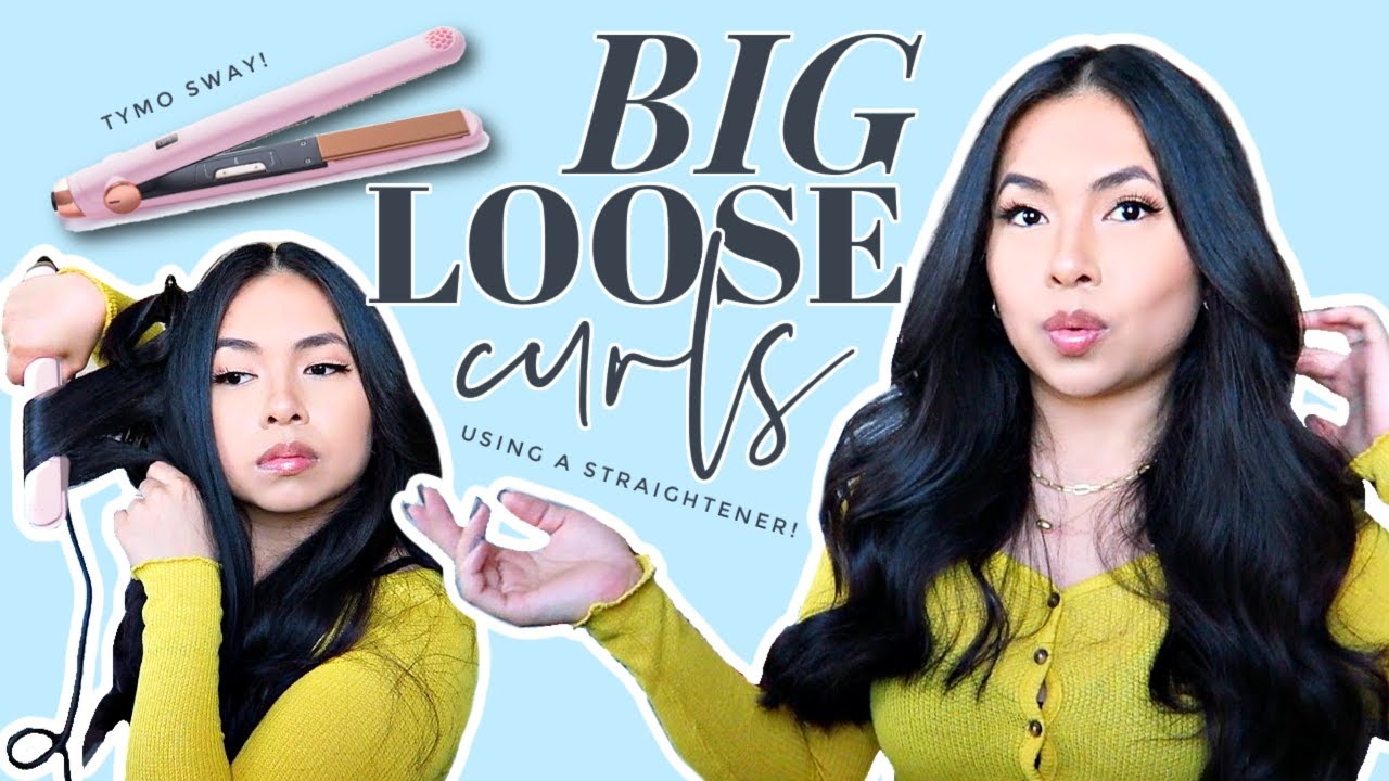BIG LOOSE CURLS USING A STRAIGHTENER (TYMO SWAY - 25JULIE or JULIE25)