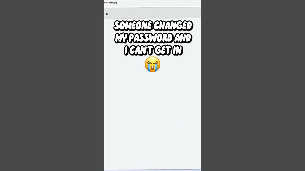 MY ROBLOX ACCOUNT GOT HACKED 😭 #shorts