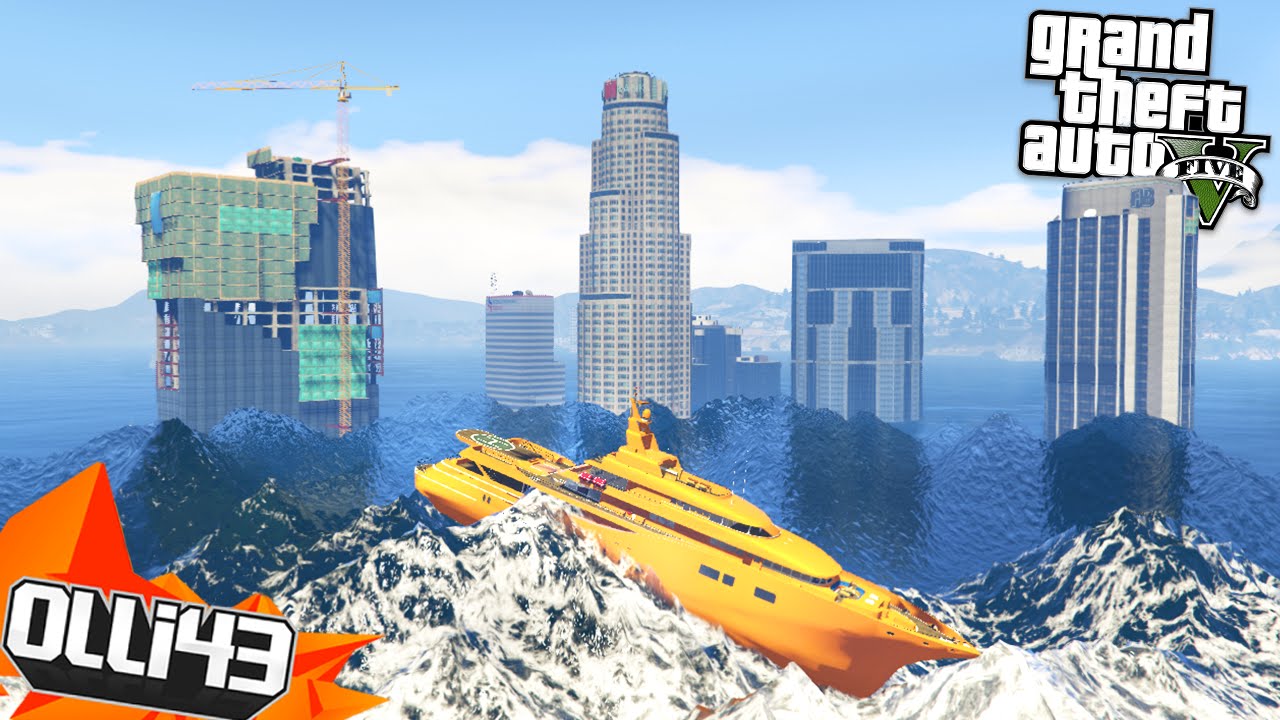 TSUNAMI SUPER YACHT SURVIVAL! (GTA 5 Mods)