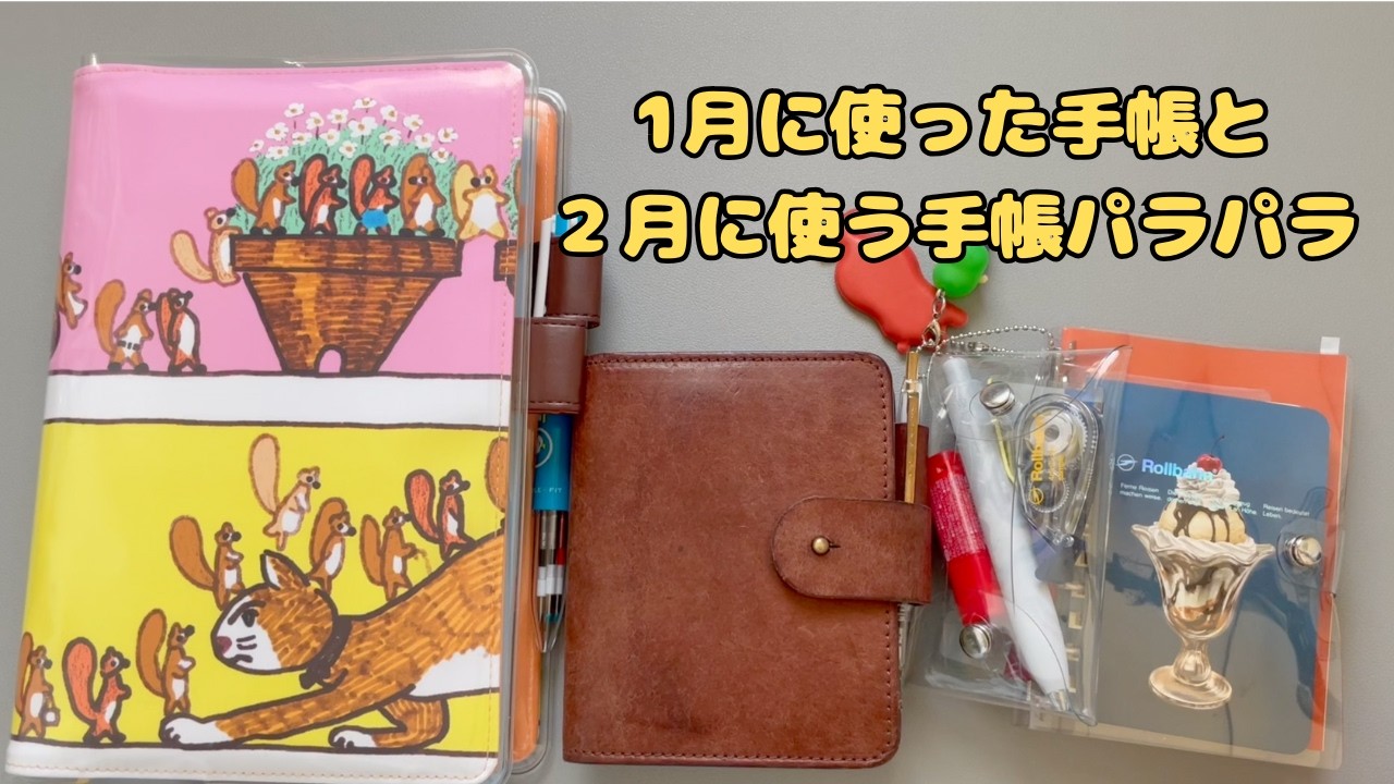 1月に使った手帳と2月に使う手帳パラパラしました！
